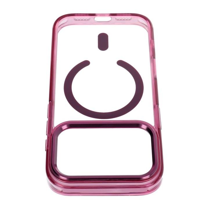Чехол для iPhone 18 Pro Max / 17 Pro Max Frame Clear Hybrid Mag Cover совместимый с MagSafe бордовый