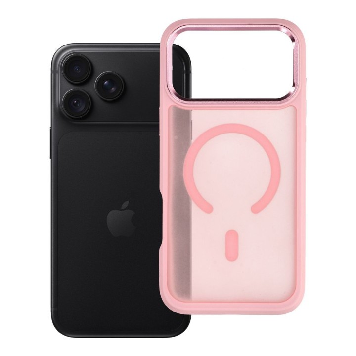 Case for iPhone 18 Pro Max / 17 Pro Max Forcell F-Protect Smoke Hybrid Premium MagSafe compatible pink 0INT