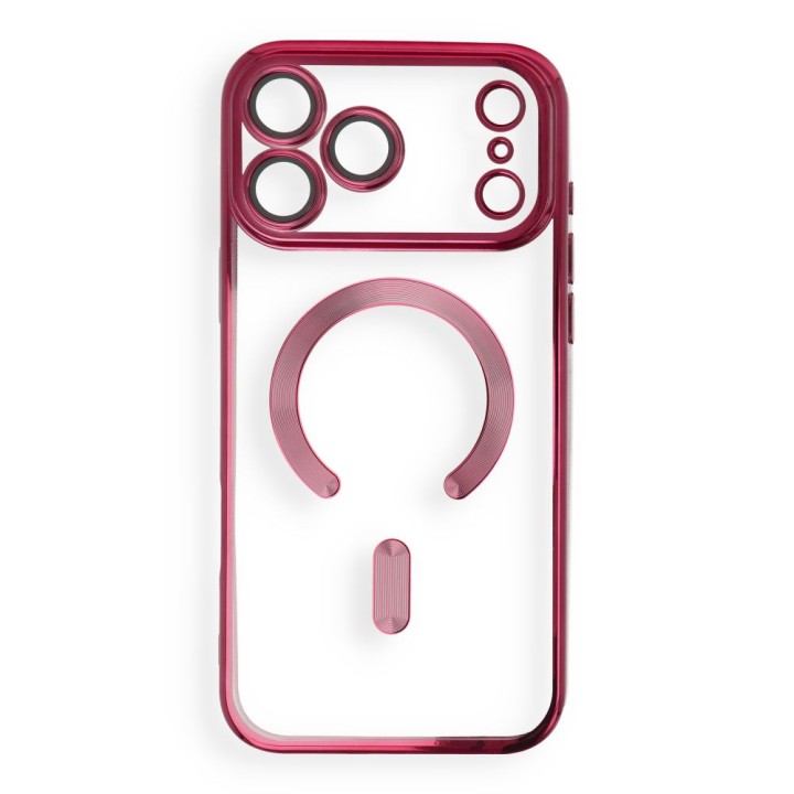 Case for iPhone 18 Pro Max / 17 Pro Max Electro Mag Cover MagSafe compatible burgundy