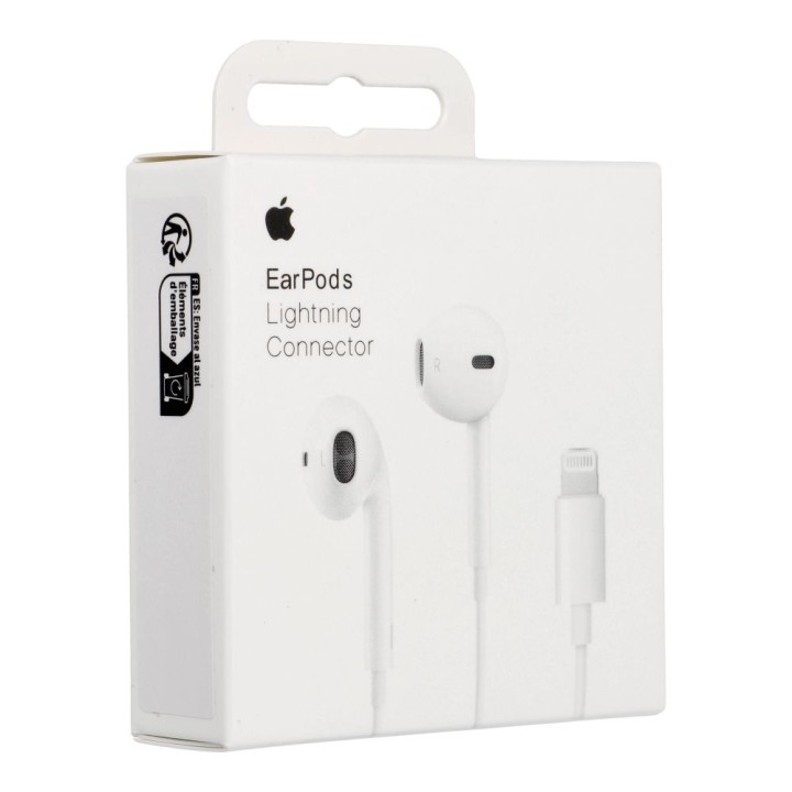 Оригинальные проводные наушники-вкладыши Apple A1748 EarPods MWTY3ZM/A Lightning блистер белые