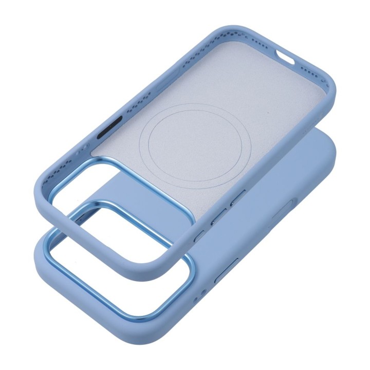 Case for iPhone 18 Pro Max / 17 Pro Max Forcell F-Protect Frame Premium MagSafe compatible light blue 0INT