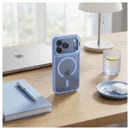 Case for iPhone 18 Pro Max / 17 Pro Max Forcell F-Protect Shadow Stand Premium MagSafe compatible light blue 0INT