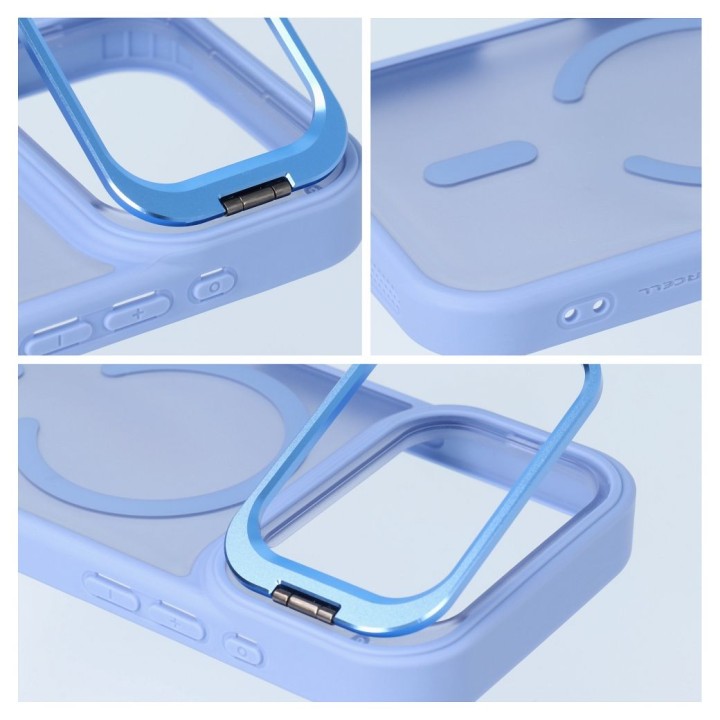 Case for iPhone 18 Pro Max / 17 Pro Max Forcell F-Protect Shadow Stand Premium MagSafe compatible light blue 0INT