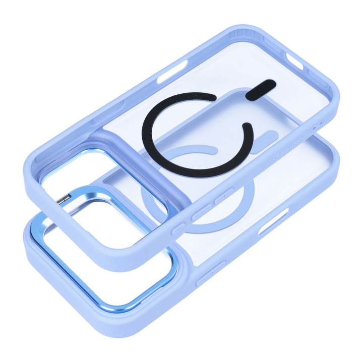 Case for iPhone 18 Pro Max / 17 Pro Max Forcell F-Protect Shadow Stand Premium MagSafe compatible light blue 0INT