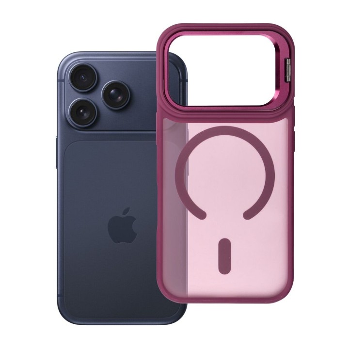 Чехол для iPhone 18 Pro Max / 17 Pro Max Forcell F-Protect Shadow Stand Premium совместимый с MagSafe бордовый 0INT