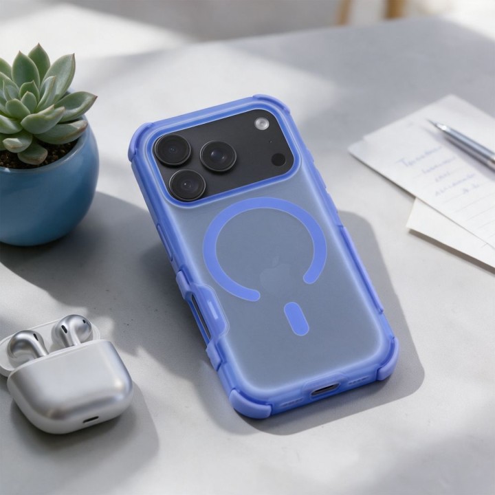 Case for iPhone 18 Pro / 17 Pro Forcell F-Protect BumperX Premium MagSafe compatible light blue 0INT