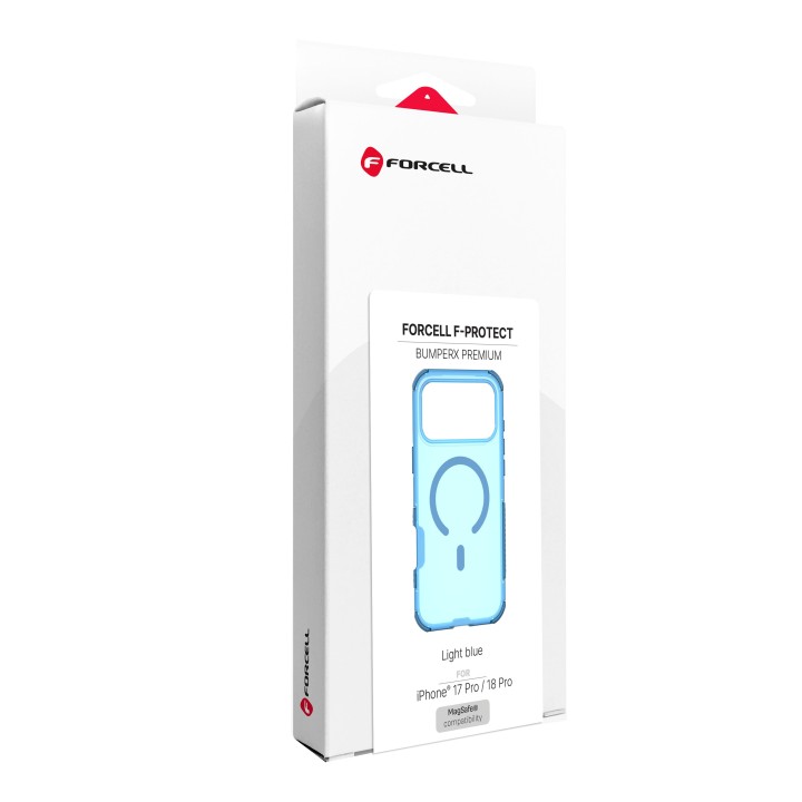 Etui na iPhone 18 Pro / 17 Pro Forcell F-Protect BumperX Premium zgodne z MagSafe jasnoniebieskie 0INT