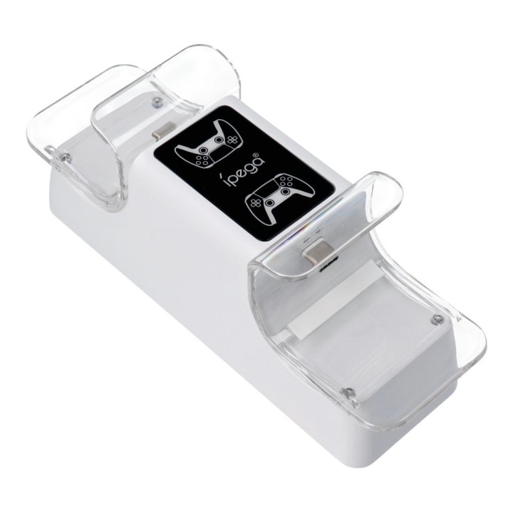 Stacja ładująca podwójna do padów PS5 DualSense iPega P5003 biała