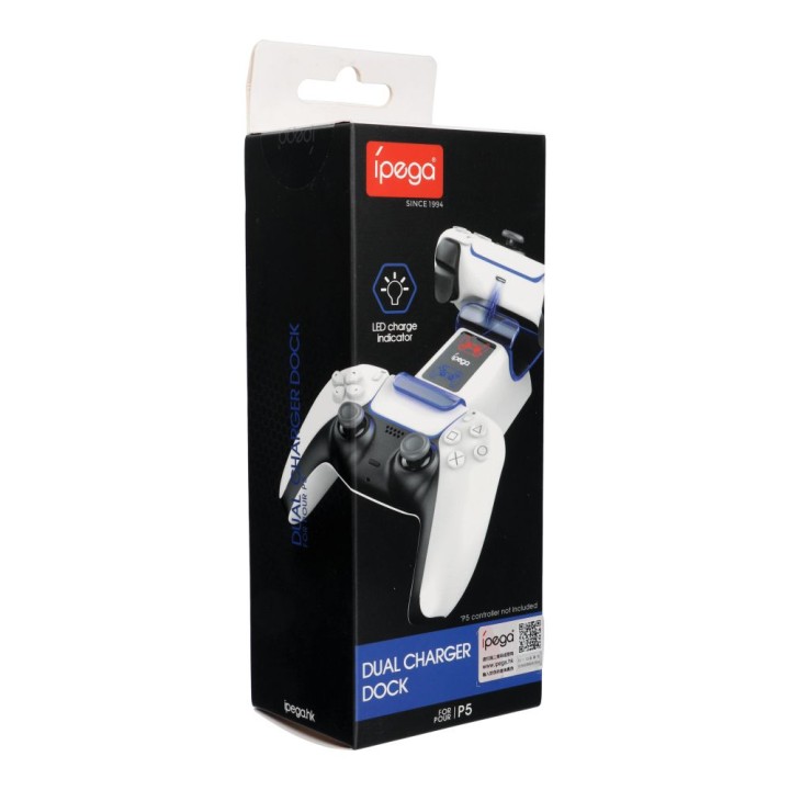 Dual controller charging station PS5 DualSense iPega P5003 white