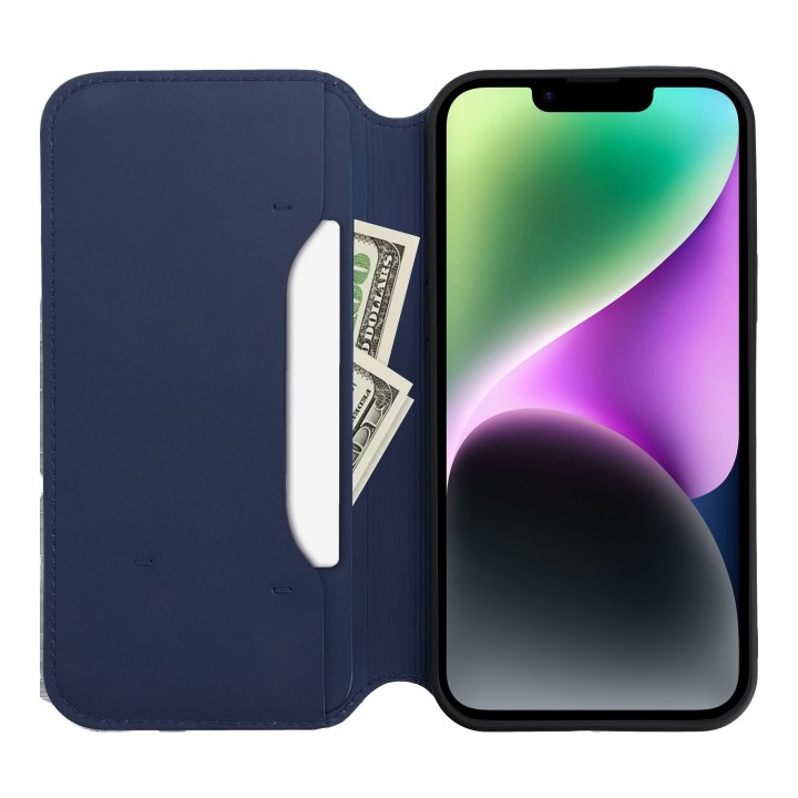 Flip case for Samsung S24 PLUS Dual Pocket Book navy blue