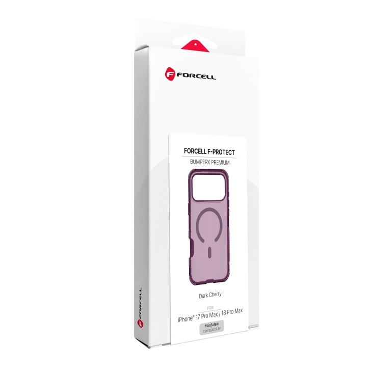 Case for iPhone 18 Pro Max / 17 Pro Max Forcell F-Protect BumperX Premium MagSafe compatible burgundy 0INT