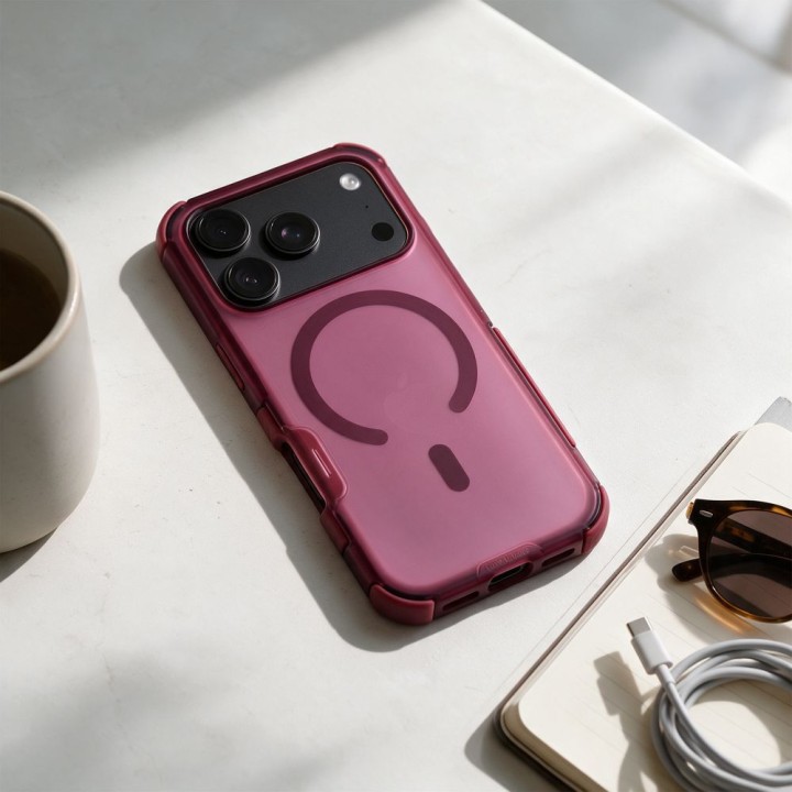 Чохол для iPhone 18 Pro Max / 17 Pro Max Forcell F-Protect BumperX Premium сумісний з MagSafe бордовий 0INT
