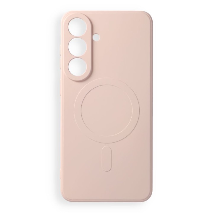 Чохол для Samsung S26 FE Silicone Mag Cover сумісний з MagSafe (camera protection) рожевий
