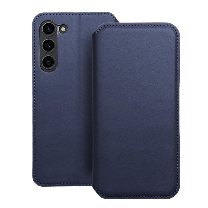 Чехол с клапаном для Samsung S24 PLUS Dual Pocket Book темно-синий
