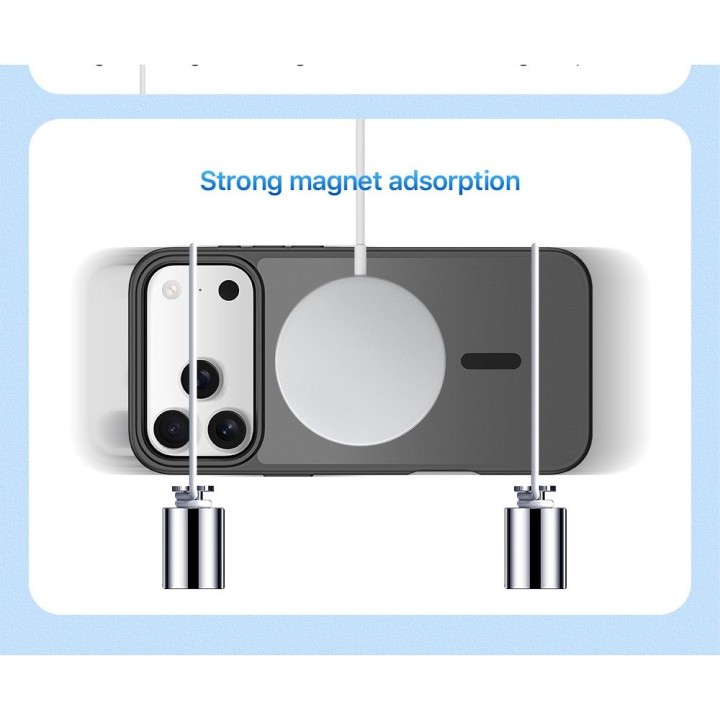 DUX DUCIS case YIND compatible with MagSafe for iPhone 18 Pro Max / 17 Pro Max (Open Ring Version) grey