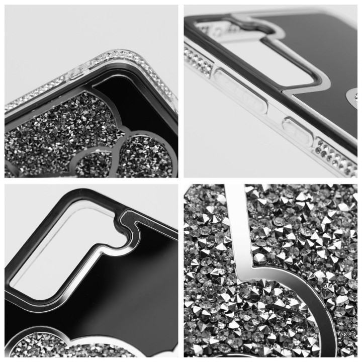 Etui na Samsung A07 / A08 Teddy Bear srebrne