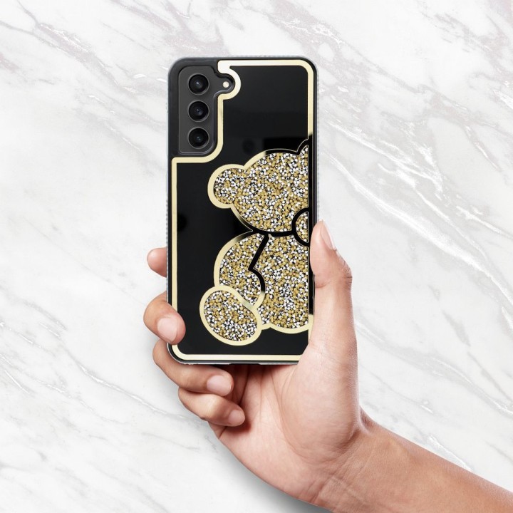 Чехол для Samsung S26 FE / S25 FE Teddy Bear золотой