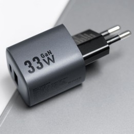 Сетевое зарядное устройство для телефона Forcell F-Energy GaN USB C + USB A QC4.0 PD 3A 33W VT-31 серое