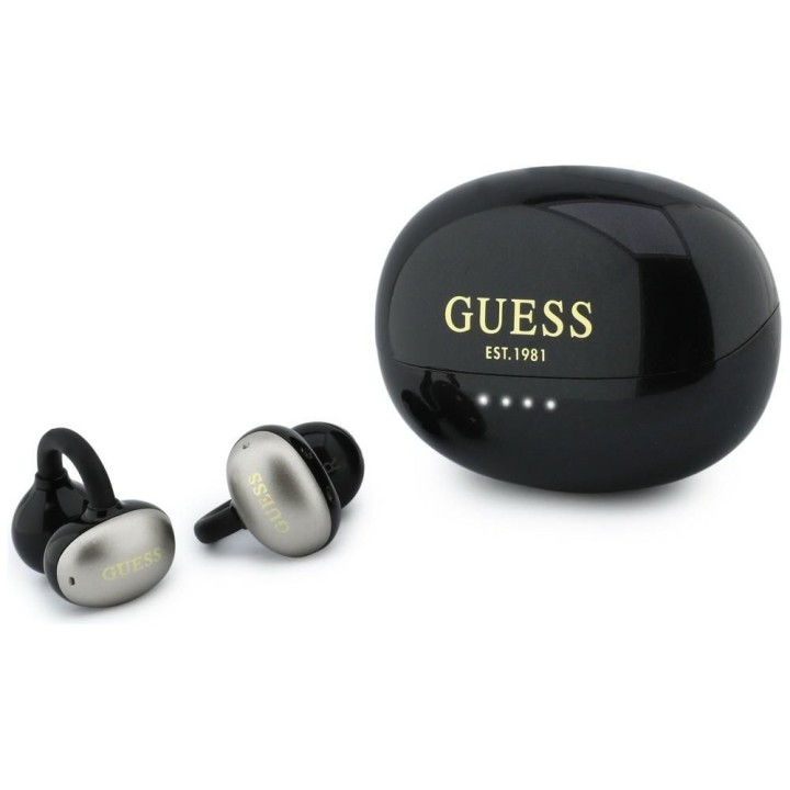 Беспроводные наушники-вкладыши OWS Guess Metalic Finish Electropated Parts Classic Logo черные