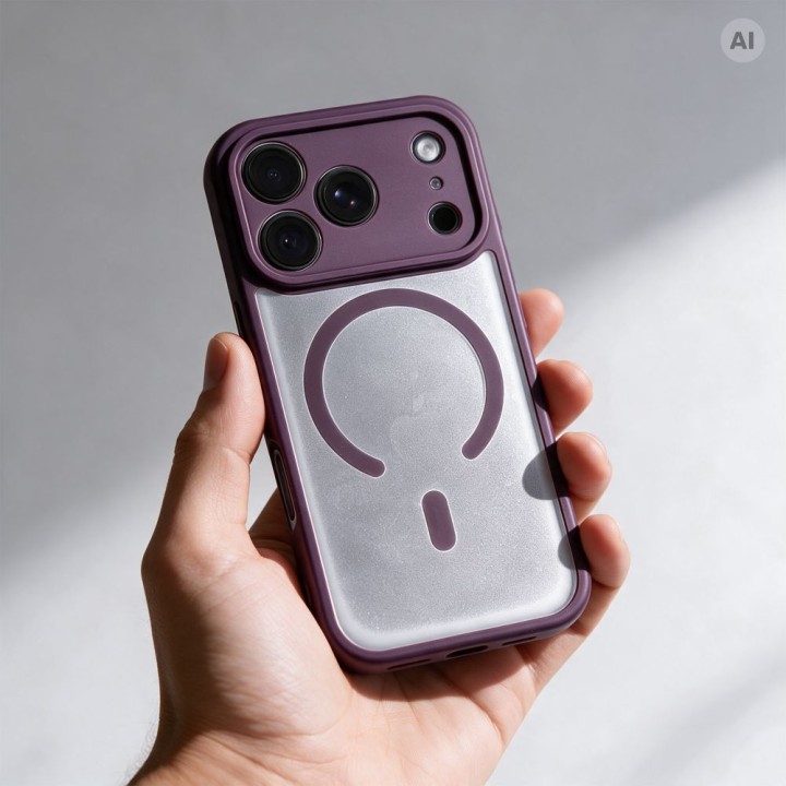 Case for iPhone 18 Pro Max / 17 Pro Max Full Matte Mag Cover MagSafe compatible burgundy
