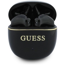 Wireless in-ear headphones TWS Guess Glossy Gold Line Classic black