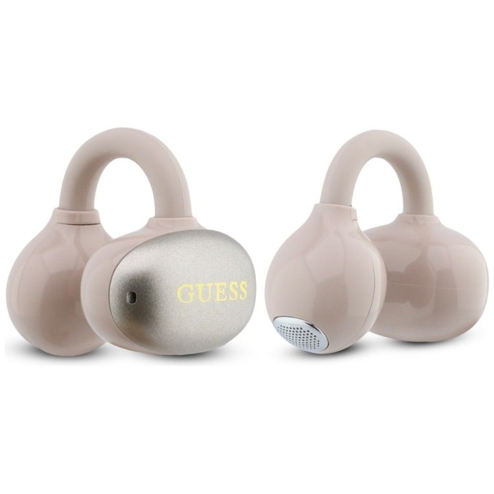Wireless in-ear headphones OWS Guess Metalic Finish Electropated Parts Classic Logo pink