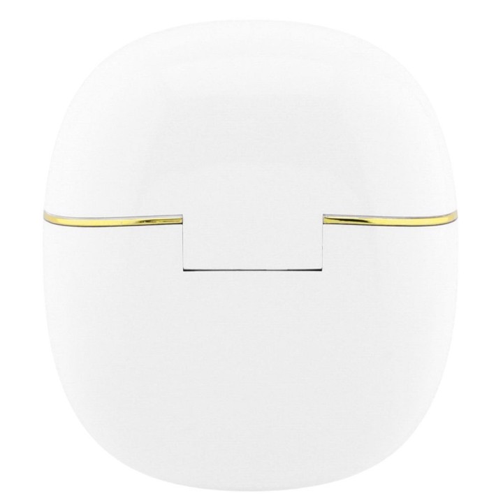 Wireless in-ear headphones TWS Guess Glossy Gold Line Classic white
