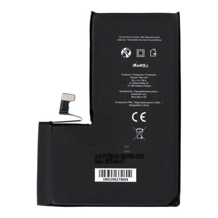 Battery for iPhone 15 PRO MAX 4422 mAh Blue Star HQ
