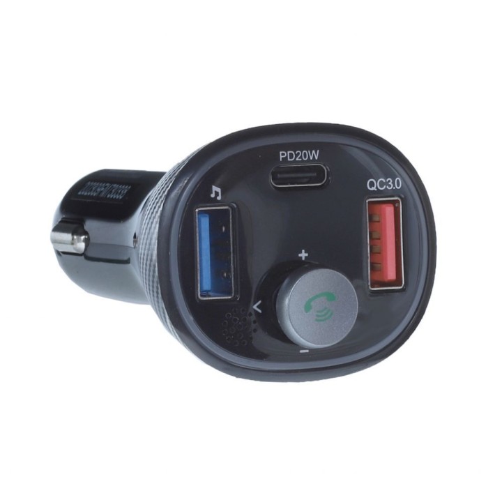 ART трансмітер FM Bluetooth 5.0 + USB A QC3.0 + Тип C (total 30W) FM-73 чорний