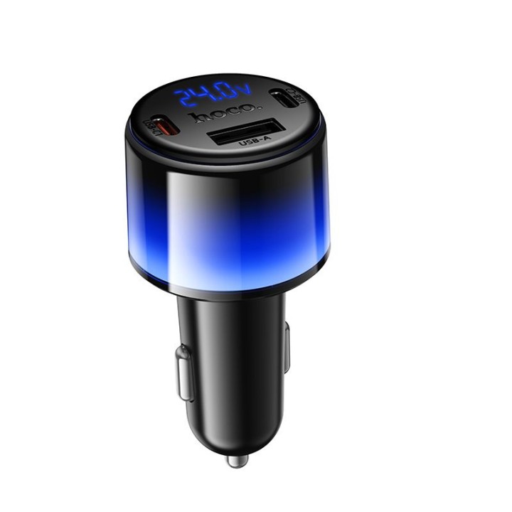 Car charger Hoco USB A + 2x USB C QC3.0 PD 57W Z69B black