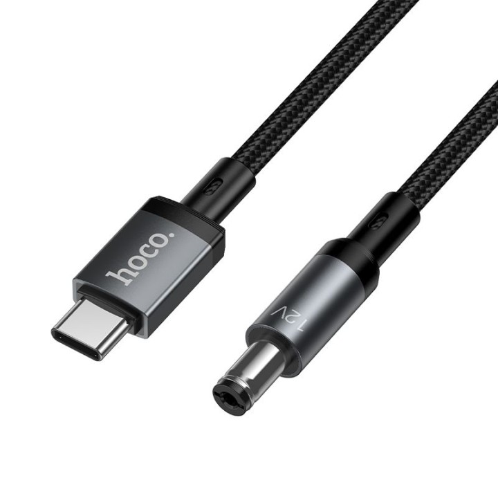 Кабель USB C для DC 5,5mm Hoco 12V/1A 1m X129 Advantage черный