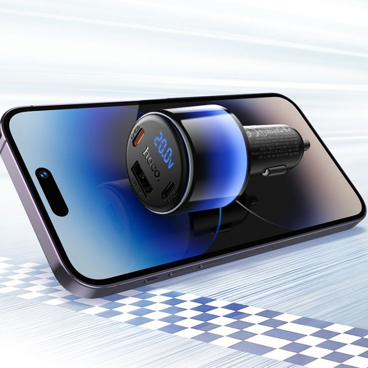Автомобільний зарядний пристрій Hoco USB A + 2x USB C QC3.0 PD 57W Z69B чорний