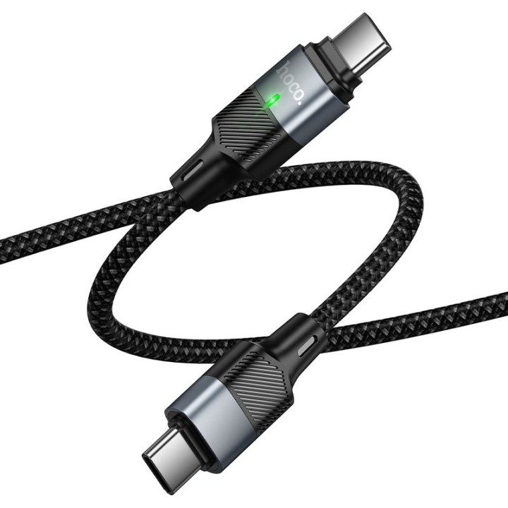 Кабель з магнітним наконечником USB C – USB C Hoco QC3.0 PD 5A 240W 1,2 m U159 чорний
