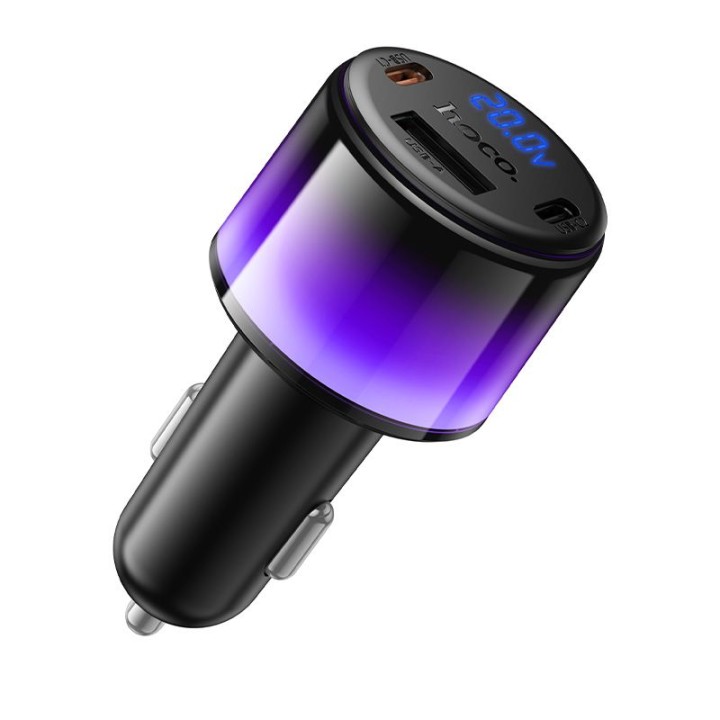 Ładowarka samochodowa Hoco USB A + 2x USB C QC3.0 PD 57W Z69B czarna