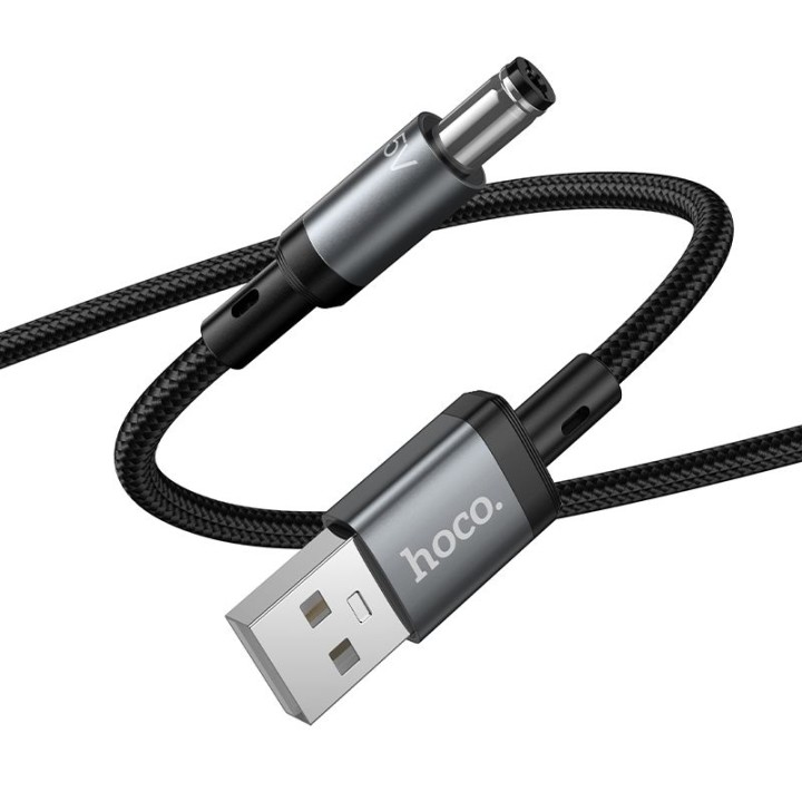 Кабель USB A для DC 5,5mm Hoco 5V/1A 1m X129 Advantage черный
