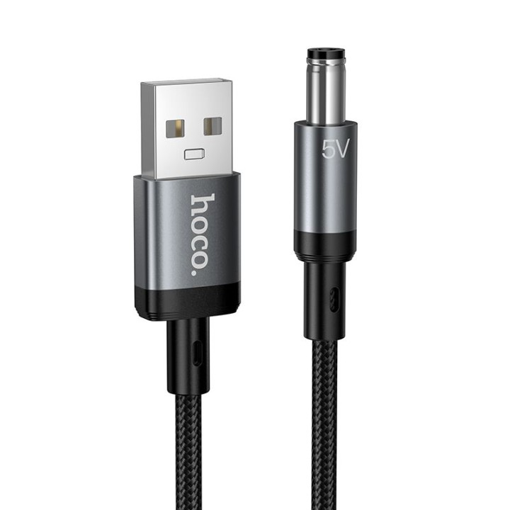 Кабель USB A для DC 5,5mm Hoco 5V/1A 1m X129 Advantage черный