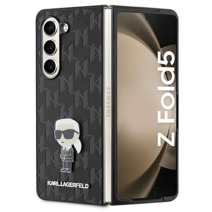 KARL LAGERFELD чехол для SAMSUNG Z Fold 5 KLHCZFD5SAPKINPK (Saffiano Mono IK PIN) черный