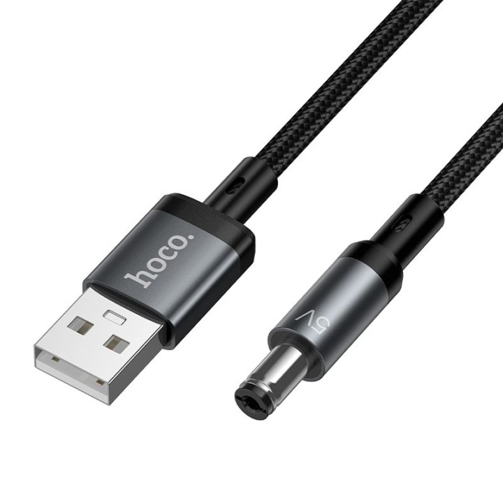 Кабель USB A для DC 5,5mm Hoco 5V/1A 1m X129 Advantage черный