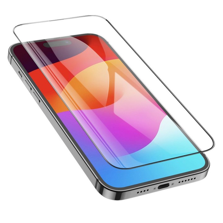 Szkło hartowane 5D do iPhone 15 PRO HD Guardian shield (SET 10in1) Hoco G14 czarne