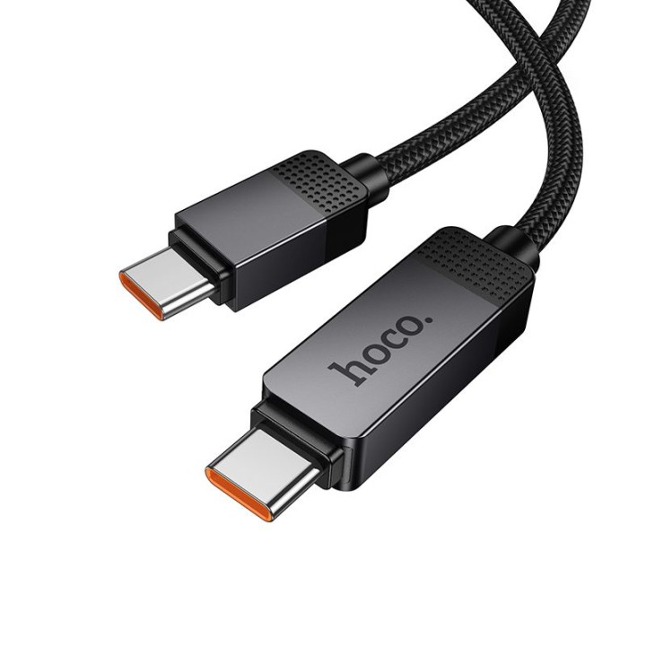 Кабель USB-C – USB-C Hoco 3A 60W з дисплеєм Dot Matrix 1 m U154 чорний