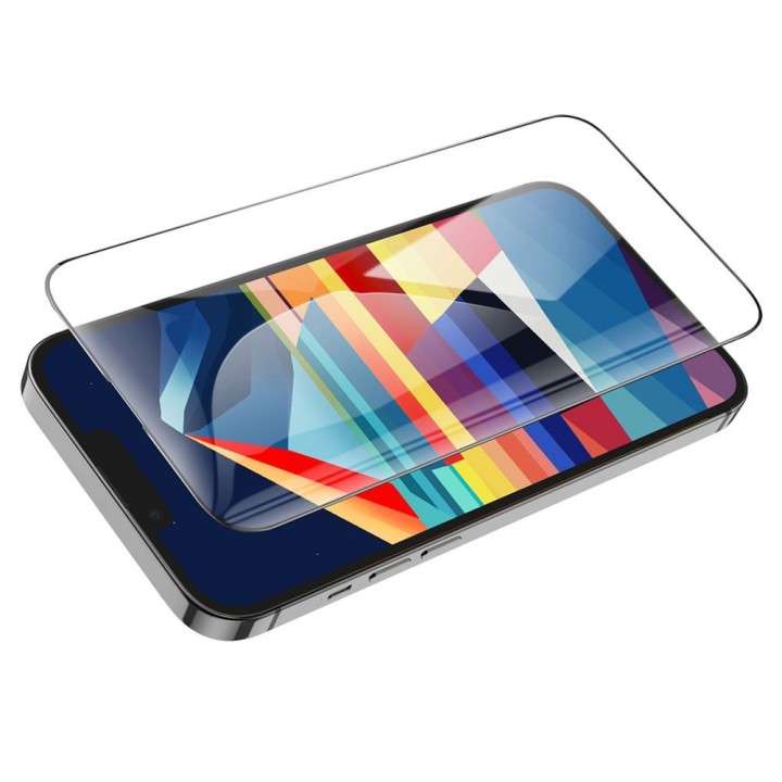Закаленное стекло 5D для iPhone 15 PLUS / 16 PLUS Hoco HD Guardian shield (SET 10in1) G14 черное