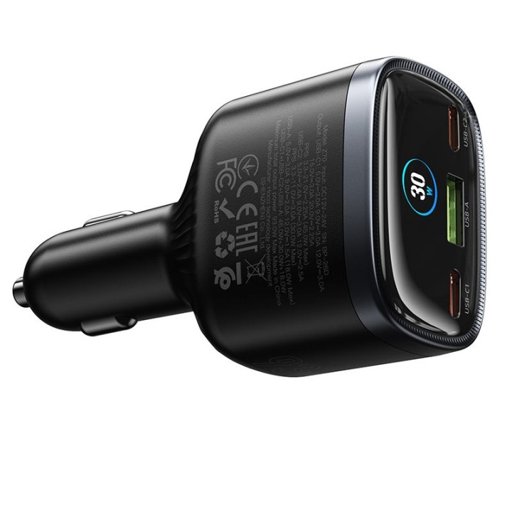 Car charger Hoco USB A + 2x USB C QC3.0 PD 93W Z70 black