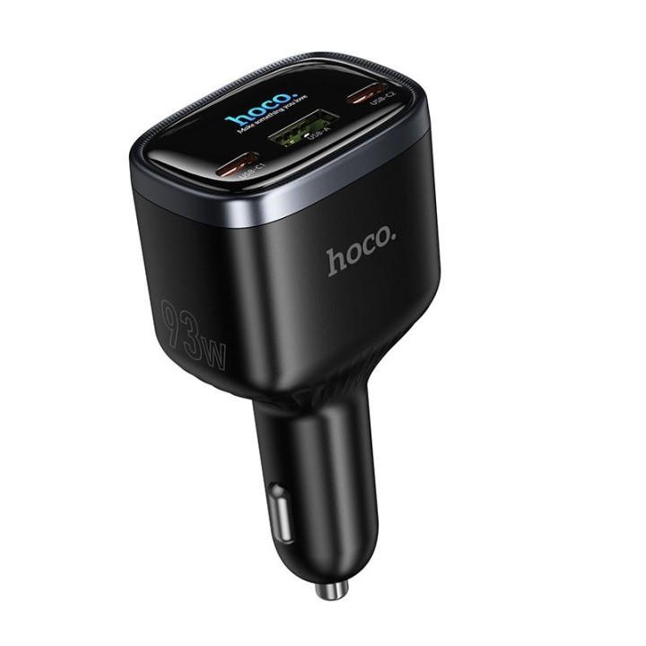 Ładowarka samochodowa Hoco USB A + 2x USB C QC3.0 PD 93W Z70 czarna