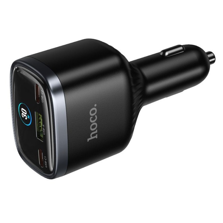 Car charger Hoco USB A + 2x USB C QC3.0 PD 93W Z70 black