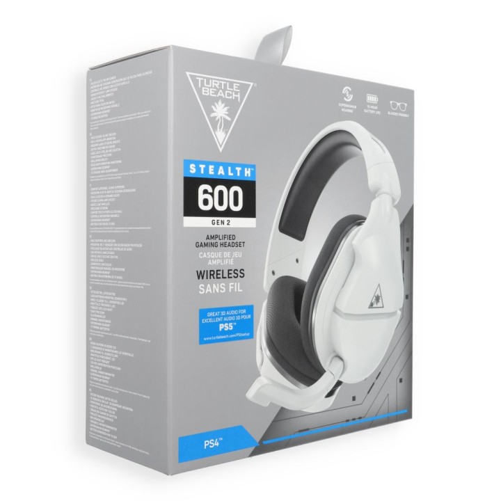 Wireless on-ear headphones gaming Turtle Beach Stealth 600P Gen 2 for PS4 / PS5 white