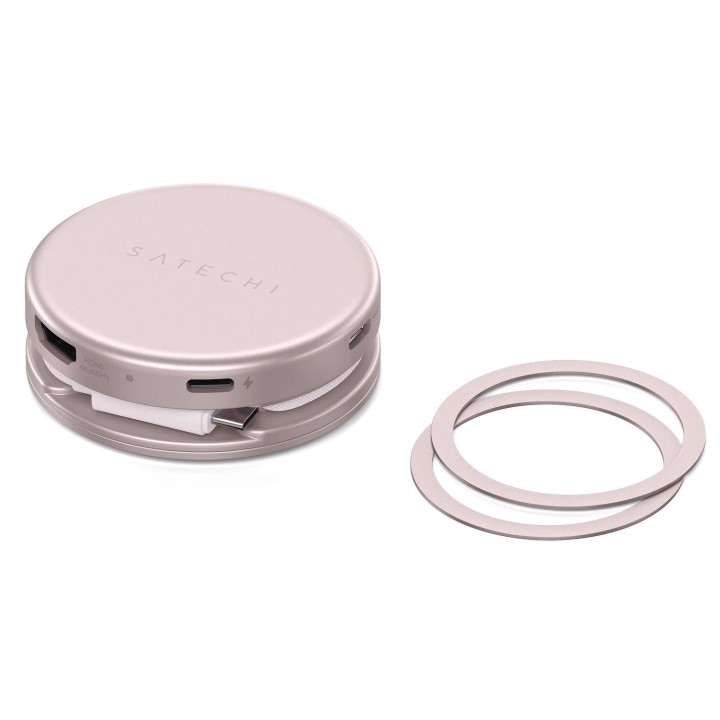 Адаптер HUB 5 в 1 USB C Satechi OntheGo STPOTG5P нежно-розовый