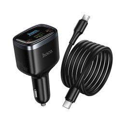 Car charger Hoco USB A + 2x USB C QC3.0 PD 93W + cable C for C Z70 black