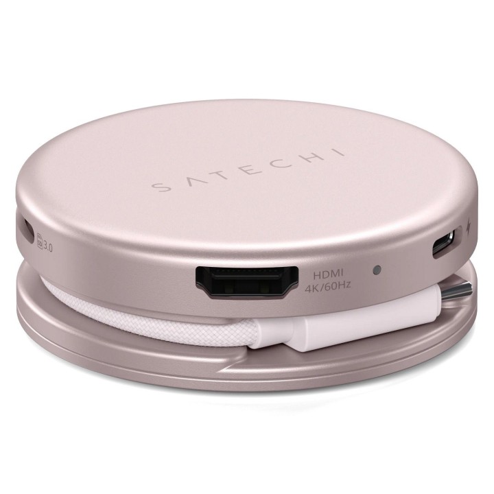 Adapter HUB 5w1 USB C Satechi OntheGo STPOTG5P blush
