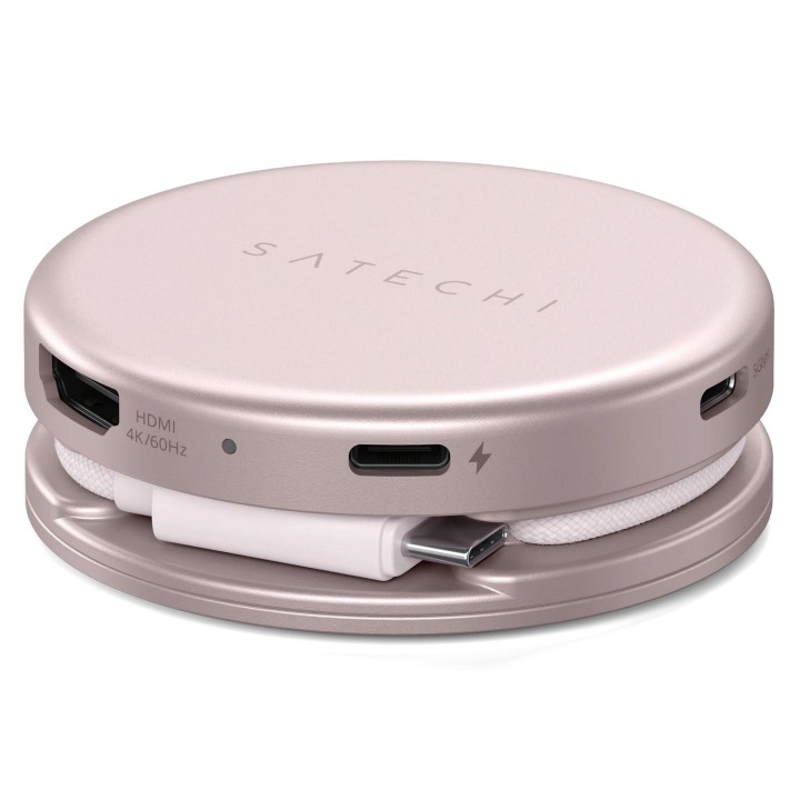 Адаптер HUB 5 в 1 USB C Satechi OntheGo STPOTG5P ніжно-рожевий