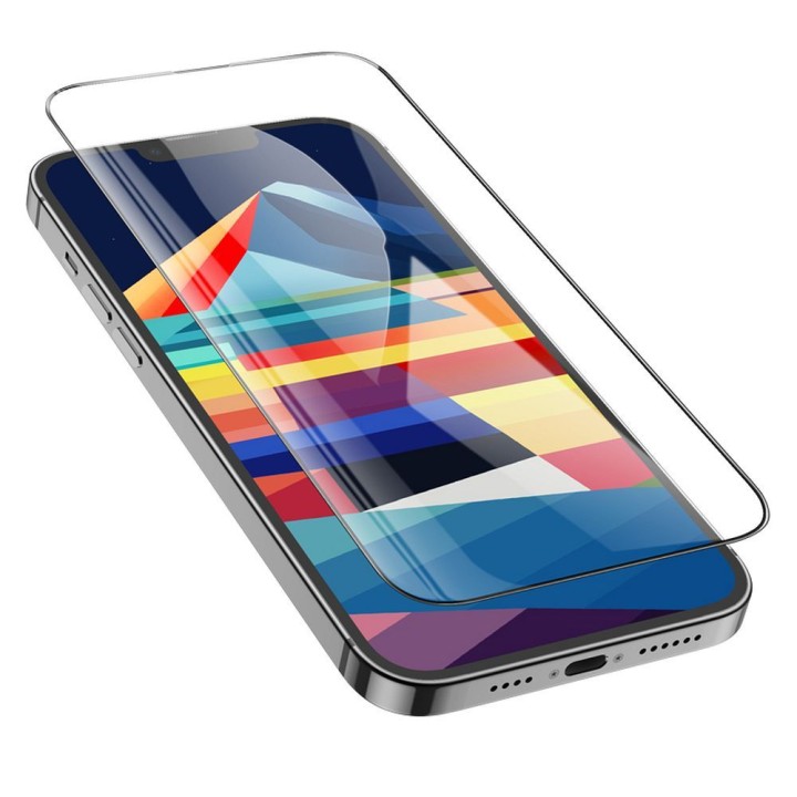 Закаленное стекло 5D для iPhone 15 PLUS / 16 PLUS Hoco HD Guardian shield (SET 10in1) G14 черное
